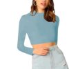 Women's Stylish Sky Blue Crop Top