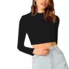 Women's Stylish Black Crop Top